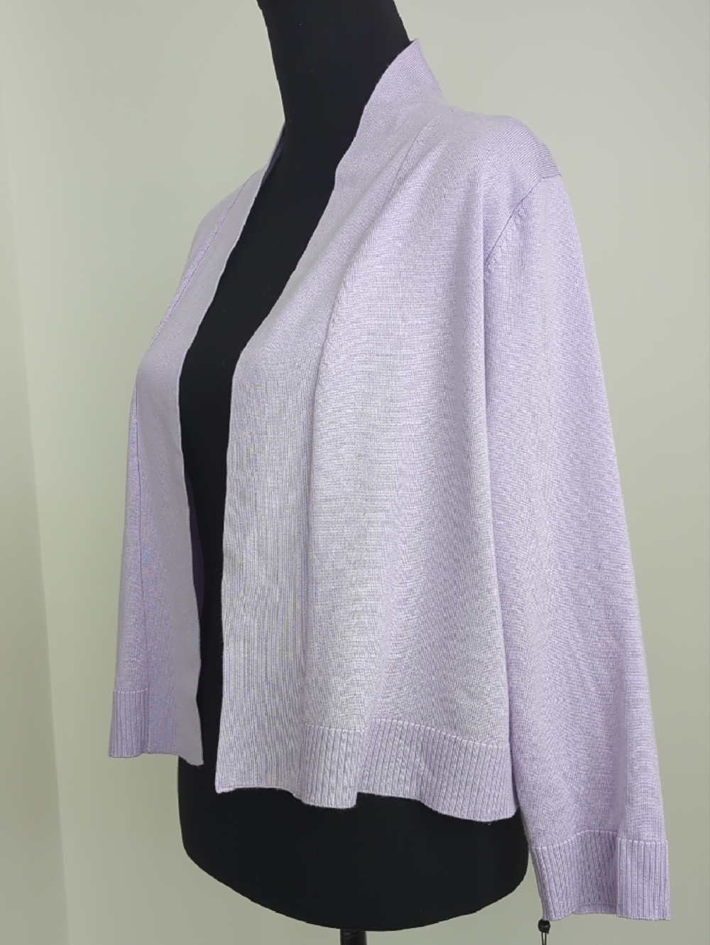 NWT Calvin Klein Lavender Open-Front Knit Cardigan - Picture 3 of 10
